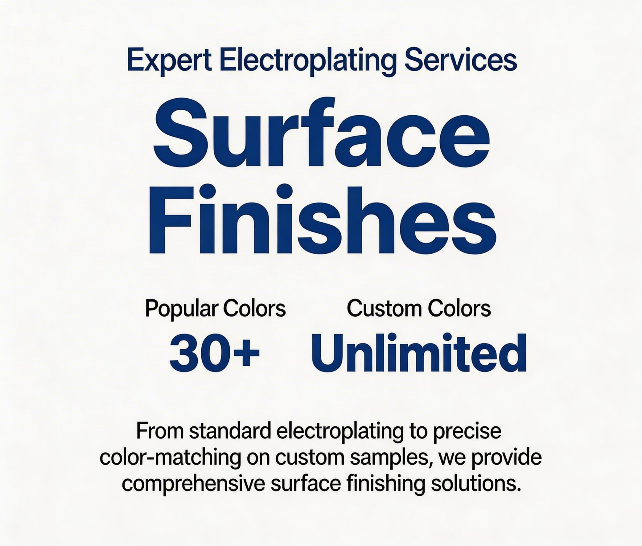 Expert electroplating services and surface finishes