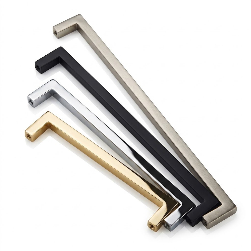 1002 modern square bar cabinet pull detail