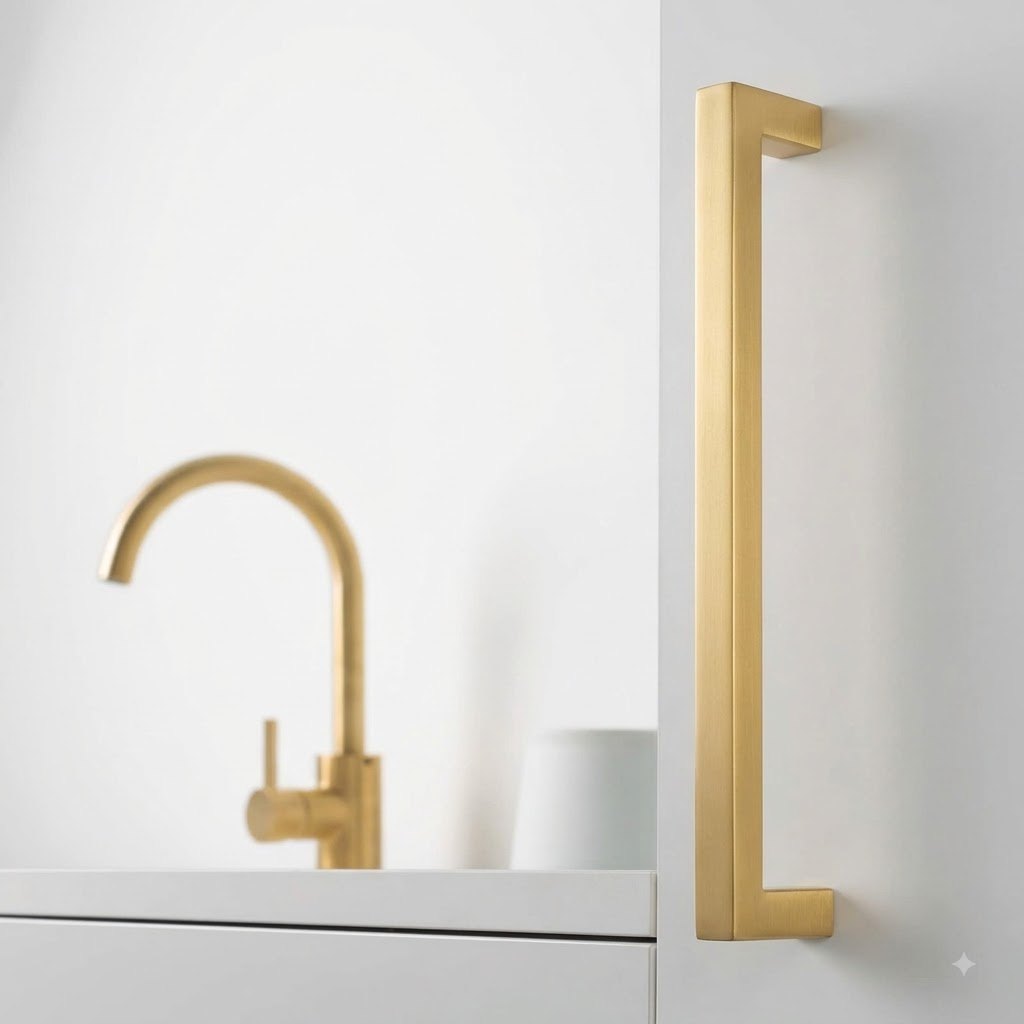 1002 modern square bar cabinet pull view