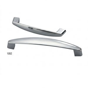 1052 curved cabinet handle in chrome plated finish