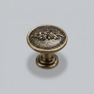 1066 vintage floral round cabinet knob