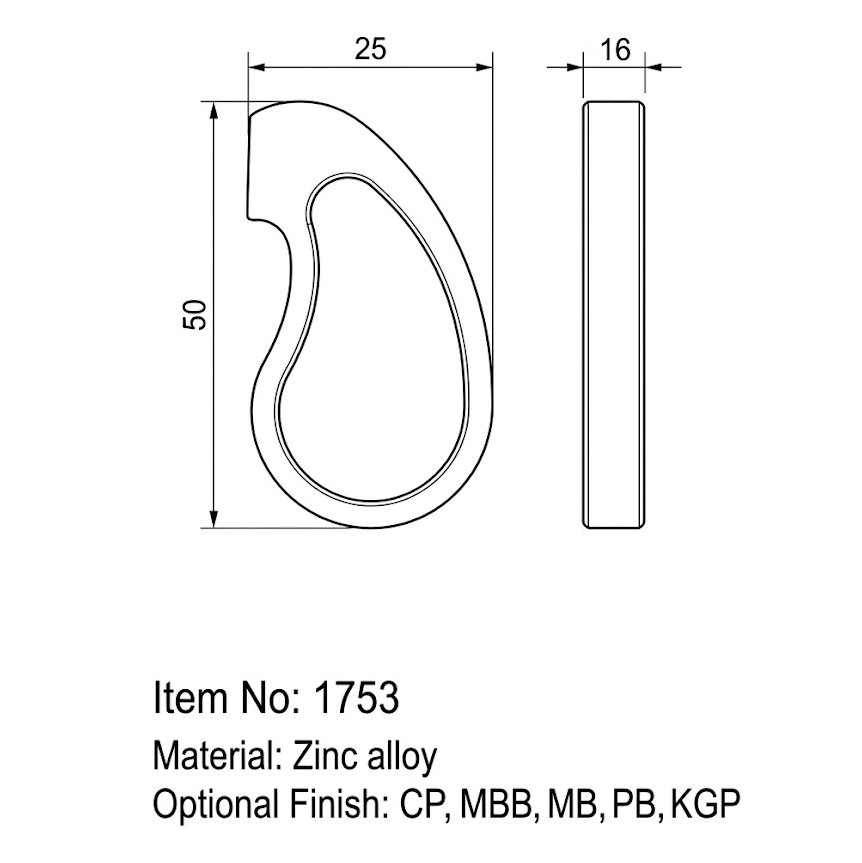 1753 modern cutout finger pull size chart