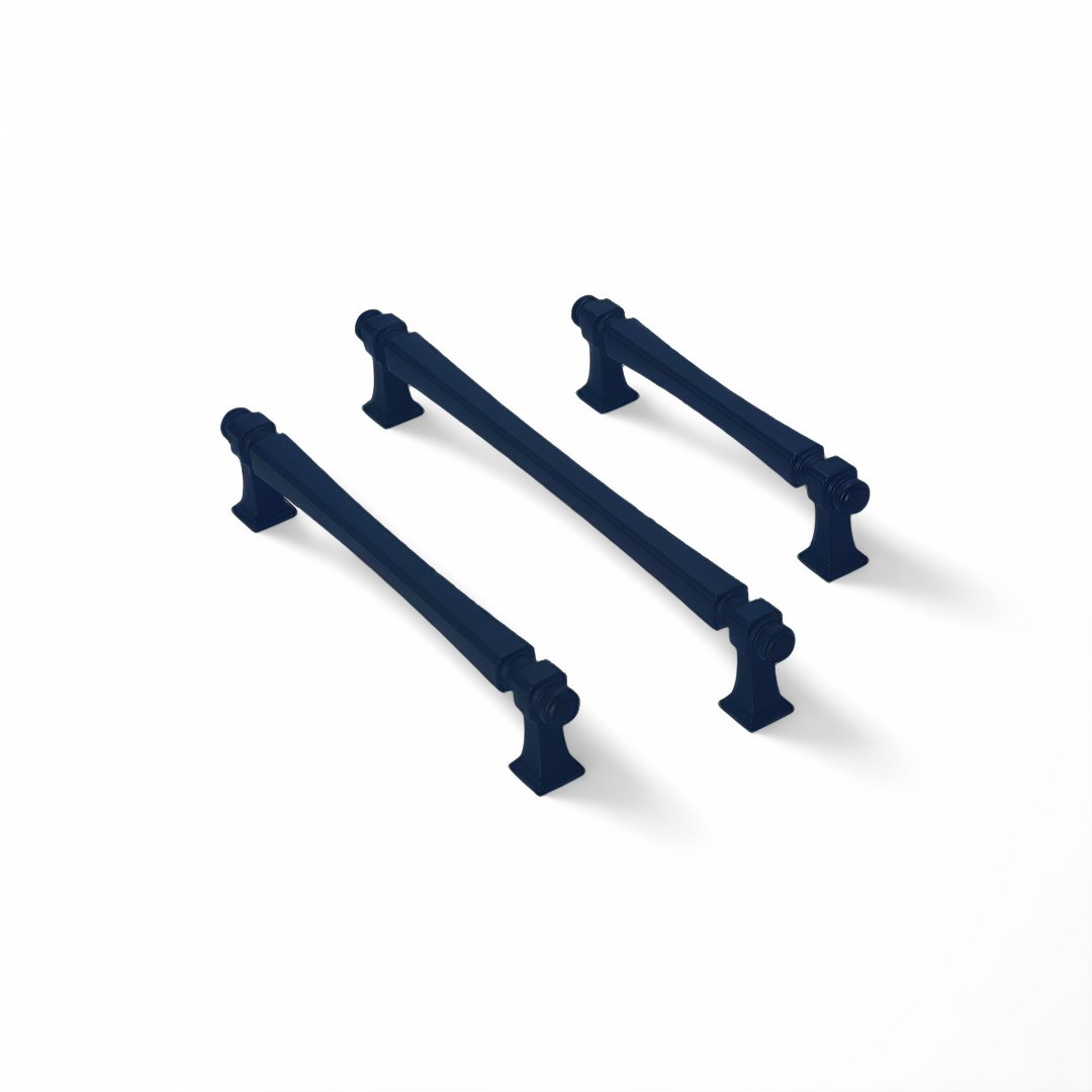 1950 die-cast aluminum cabinet handle in brushed nickel finish