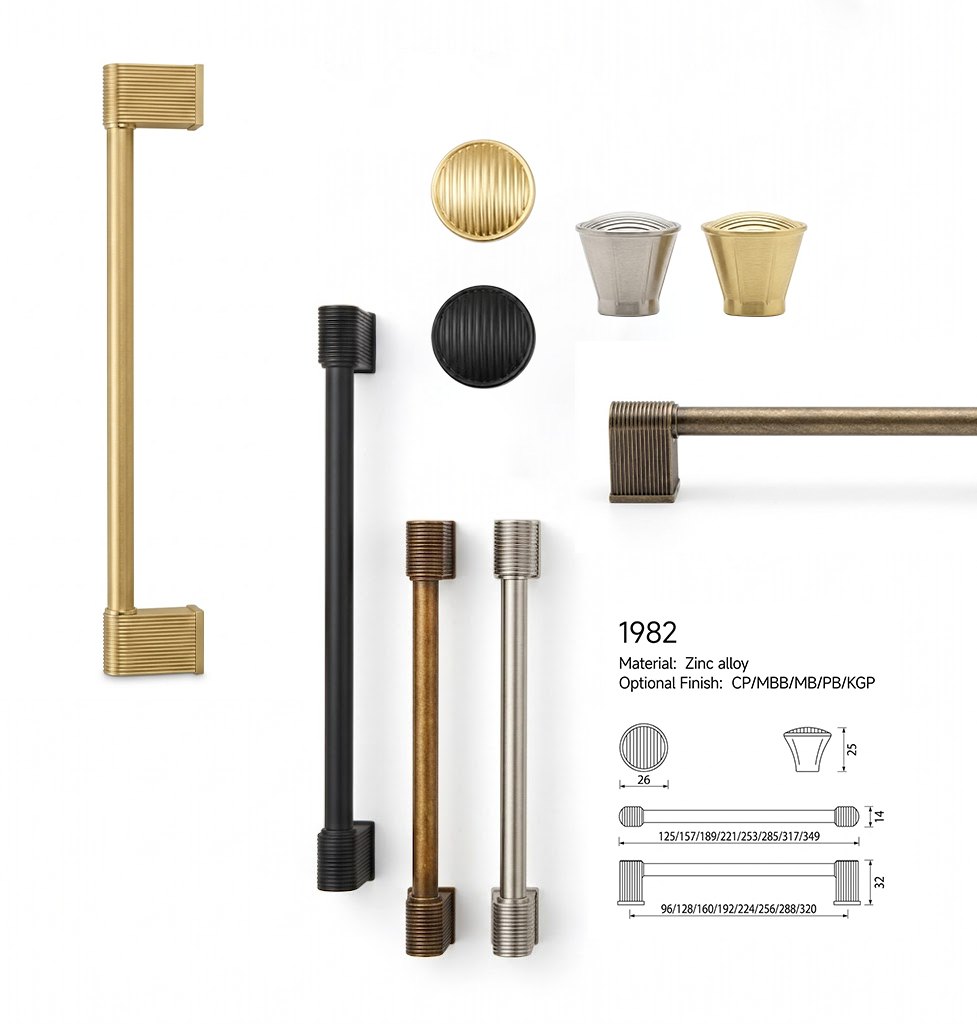 1982 fluted cabinet handle