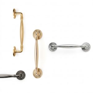 Rosette Imperial vintage cabinet handle and drawer pull set