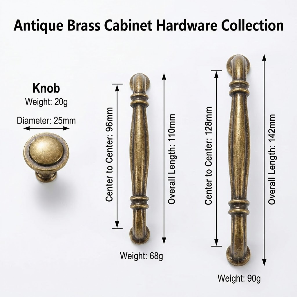 1997 cabinet handle and round knob size chart