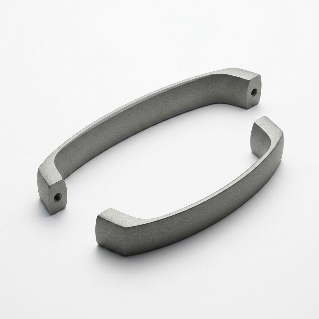 2015 die-cast aluminum cabinet handle in gray finish
