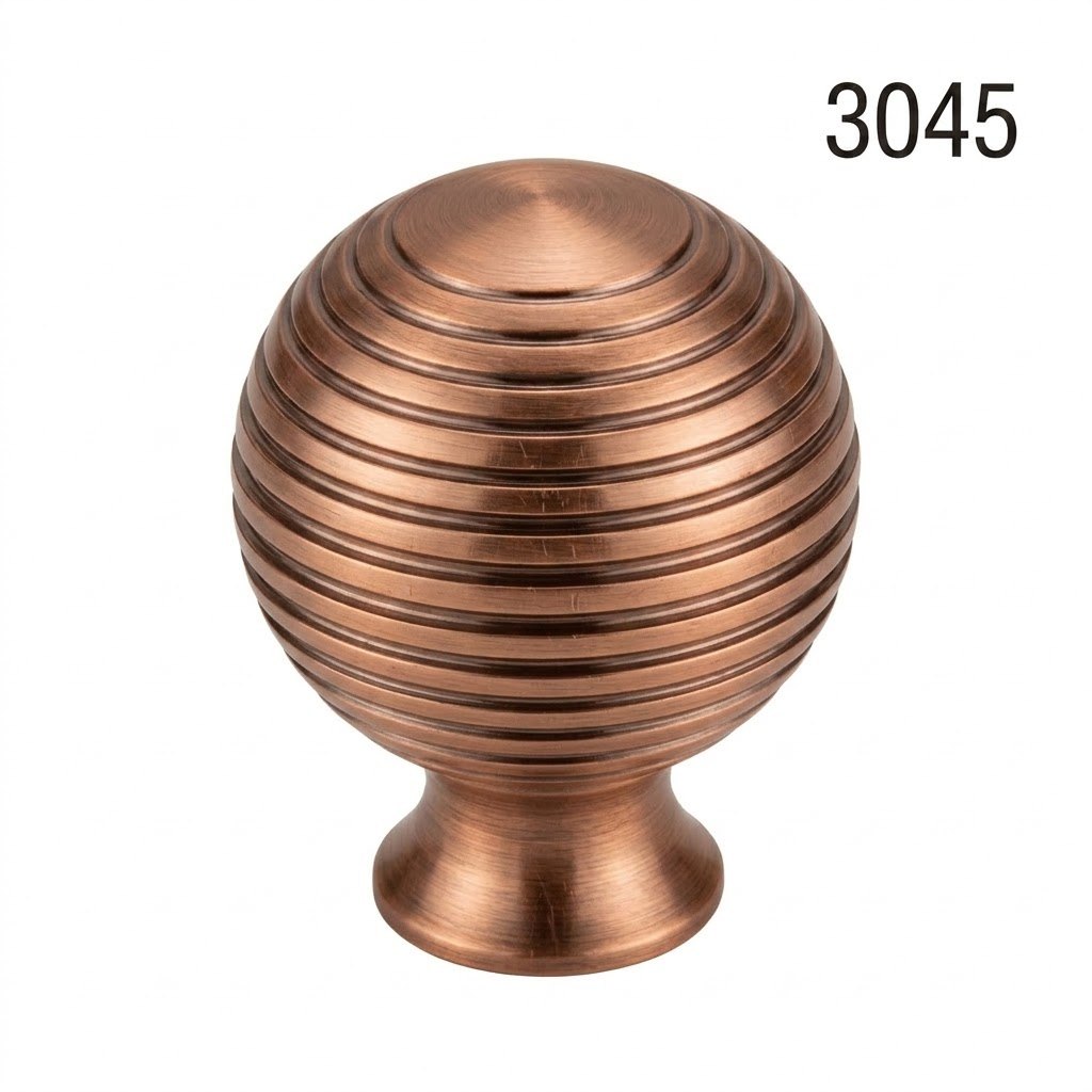3045 die-cast aluminum cabinet knob in matt coffee finish