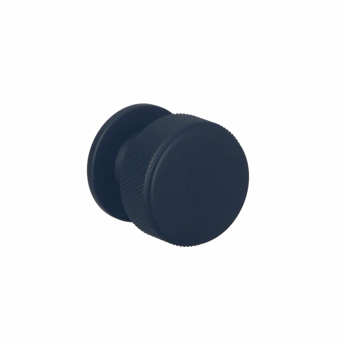 3233 knurled round cabinet knob in matt black finish