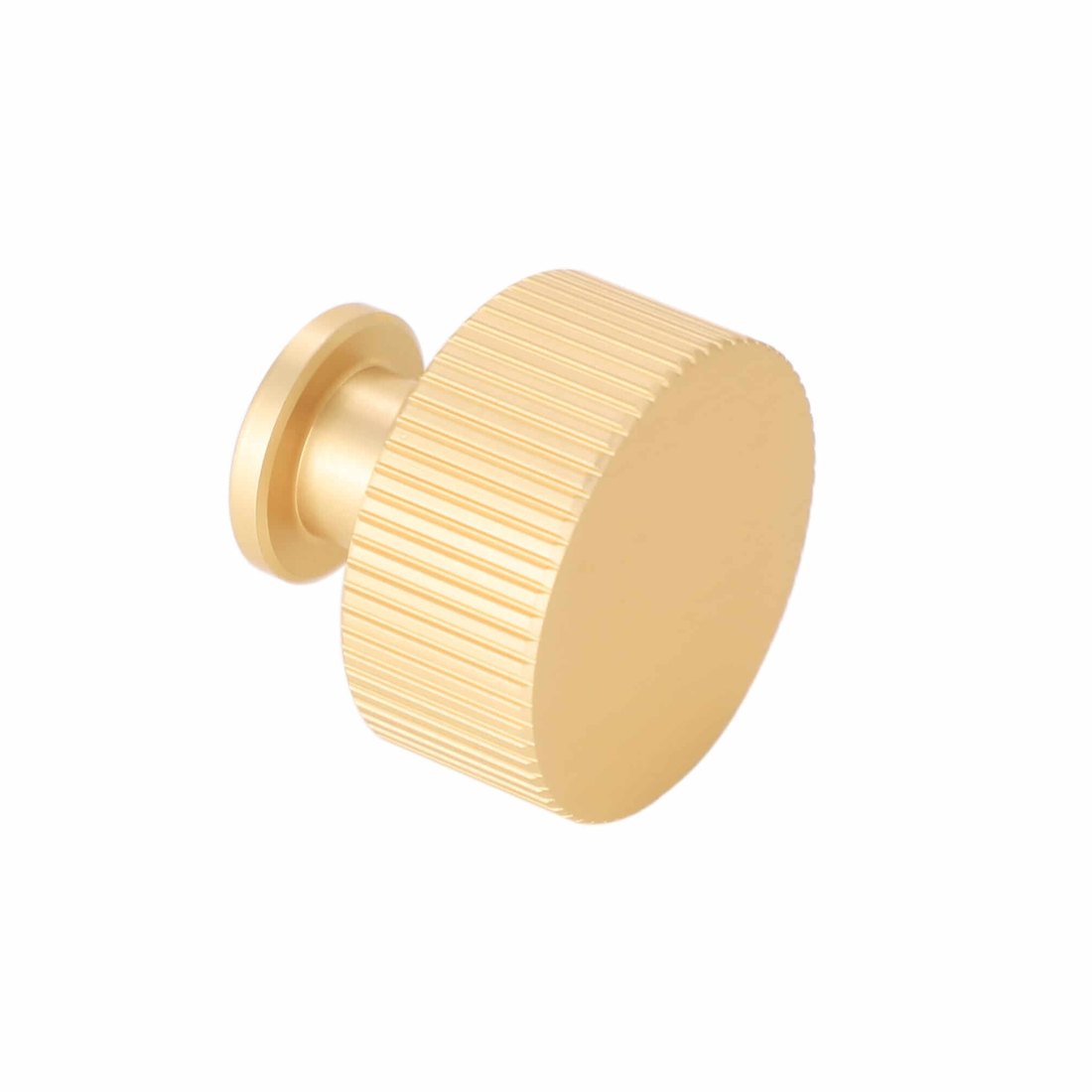 3268 fluted round cabinet knob in brushed gold finish alternate view
