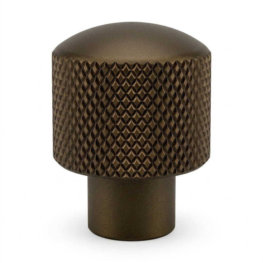 3663 knurled aluminum cabinet knob knurled texture