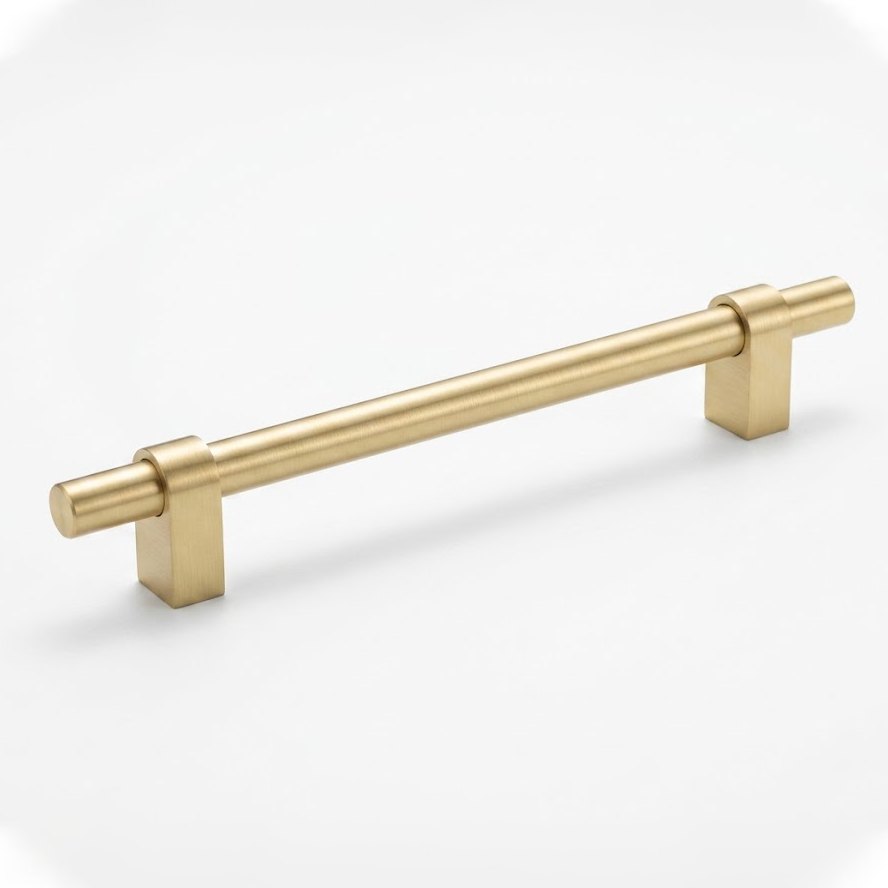 3665 champagne gold T-bar cabinet pull in brushed gold finish