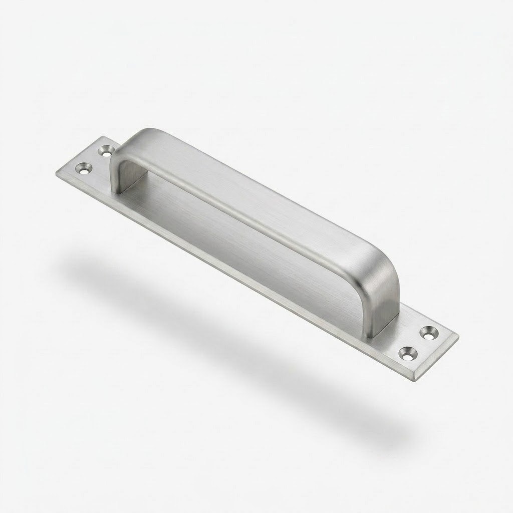 3670 aluminum door pull handle in aluminum silver finish
