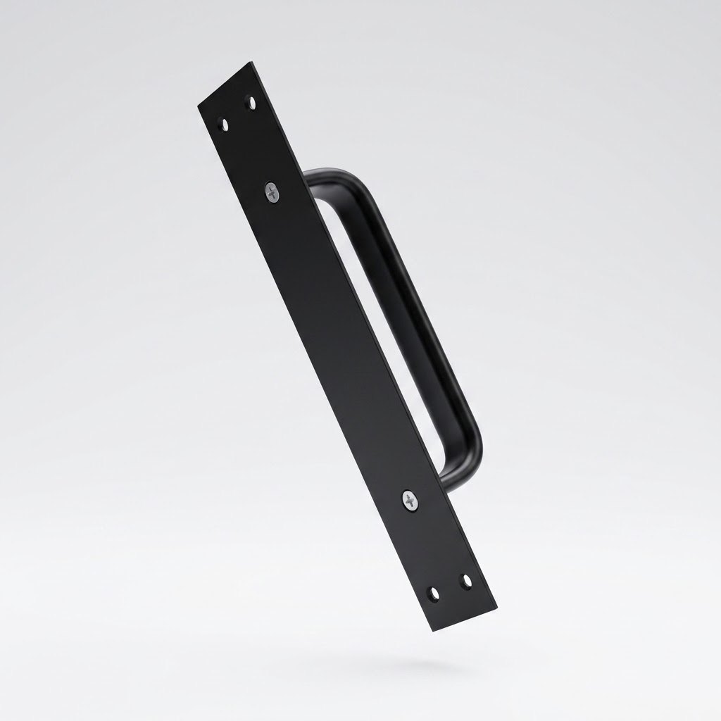 3670 aluminum door pull handle back plate view