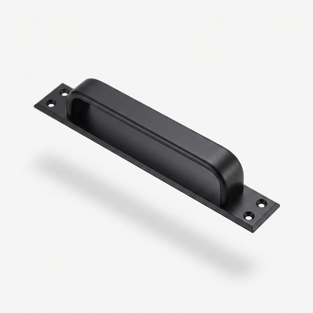 3670 aluminum door pull handle in matt black finish