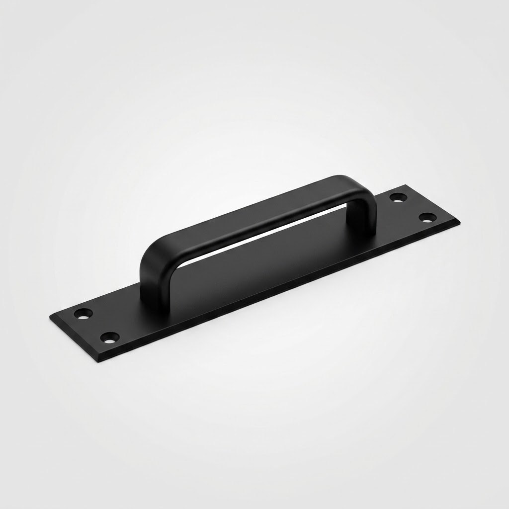 3670 aluminum door pull handle with backplate