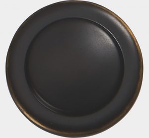 Black yellow antique brass finish sample