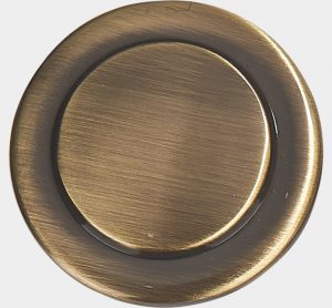 Shiny antique brass finish sample